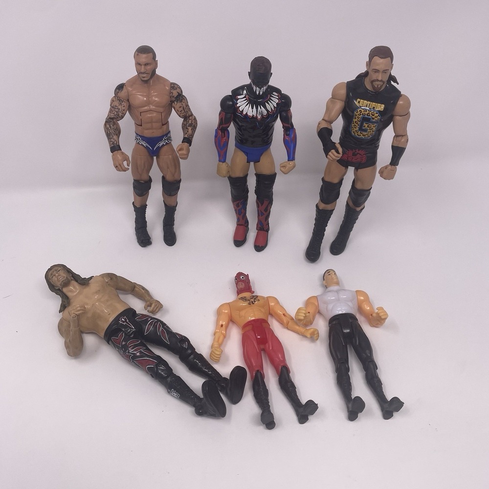 WWE Wrestling Action Figures Bundle Includes Talking Figures Play Condition